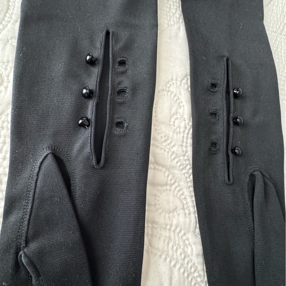 Vintage Black Elbow Gloves - Picture 3 of 5